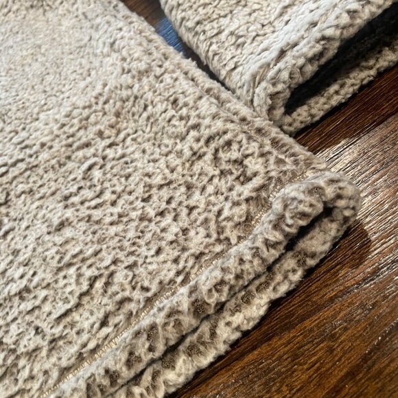 Weatherproof Men's M 1/4 Zip Sweater Faux Fur Sherpa Brown Tan Polyester Teddy - Picture 4 of 11